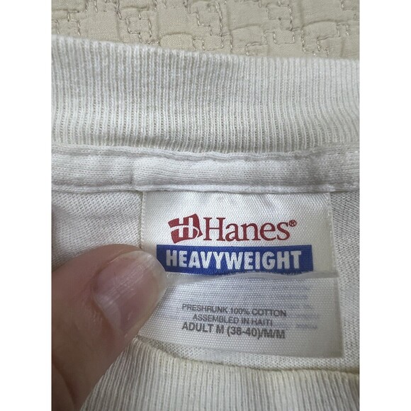 Caribbean St. Thomas Tee Hanes Shirt Adult Medium M‎ White Short Sleeve Mens - Picture 3 of 9
